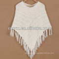 12STC0860 wool blended womens poncho sweater